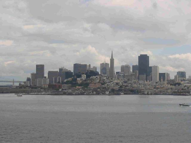 Skyline von Alcatraz aus gesehen